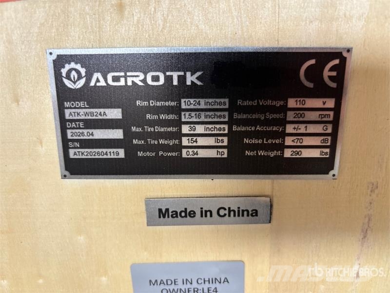 AGT ATK-WB24A Wheel Balancer (Unused) その他部品