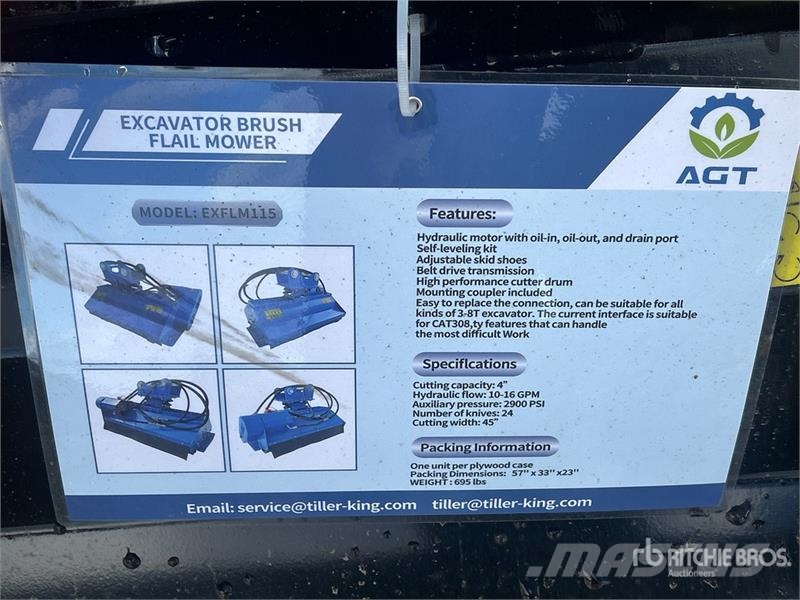 AGT EXFLM115 3 ft 9 in Flail Mower (Unused) جزازات