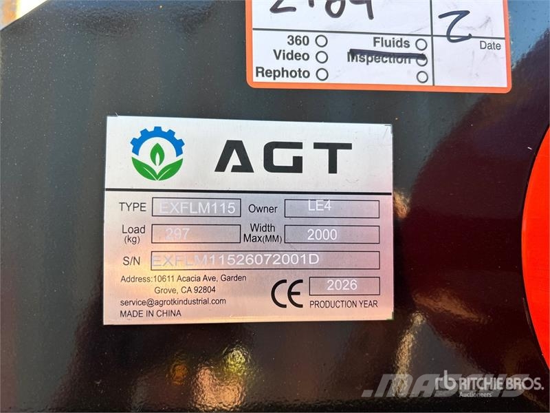 AGT EXFLM115 45 in Excavator Flail Mower (Unused) Роторные косилки