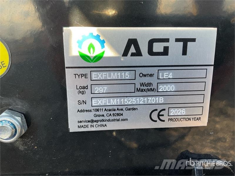 AGT EXFLM115 Excavator Brush Flail Mower 3 ft 10 in Fl Mowers