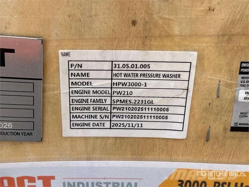 AGT HPW3000-1 Pressure Washer (Unused) Lagedrukreinigers