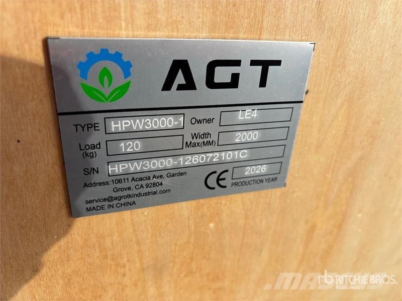AGT HPW3000-1 Pressure Washer (Unused) Lavadoras de baja presión
