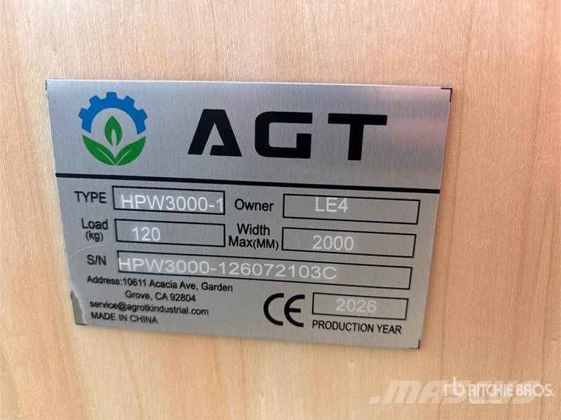 AGT HPW3000-1 Pressure Washer (Unused) Lavadoras de baja presión