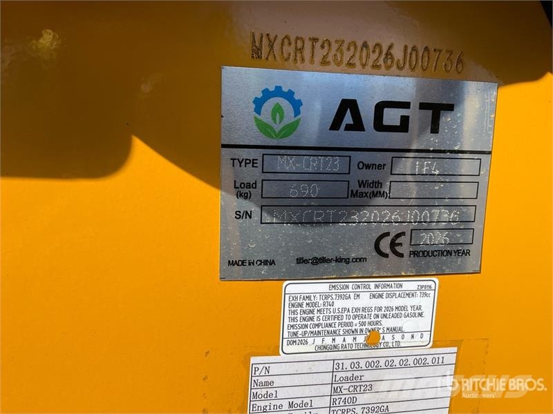 AGT MX-CRT23 Mini Compact Track Loader (Unused) لوادر انزلاقية التوجيه