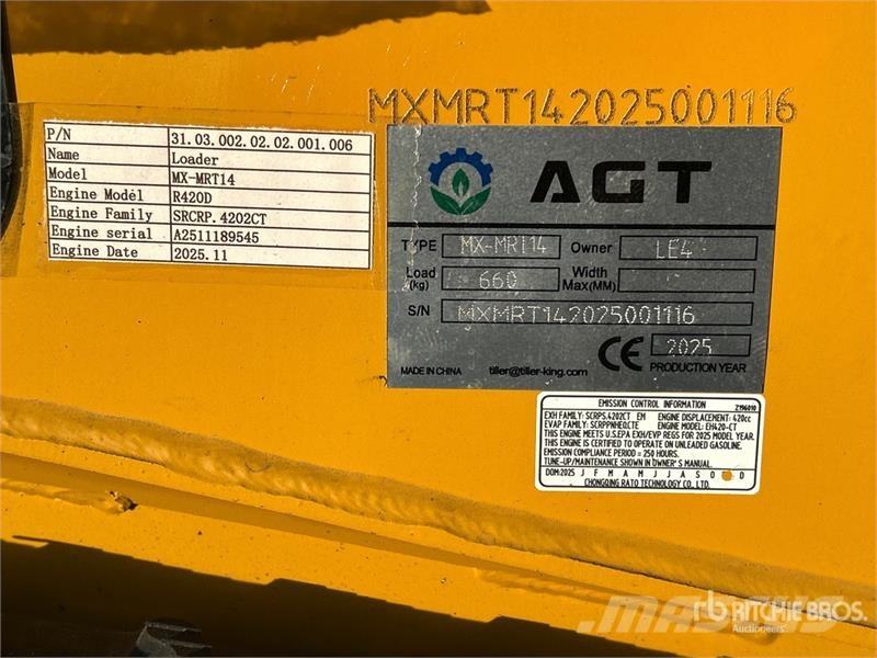 AGT MX-MRT14 Mini Compact Track Loader (Unused) Мини-погрузчики