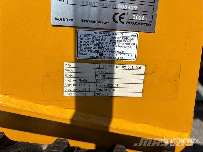AGT MX-MRT14 Mini Compact Track Loader (Unused) Skid steer loaders