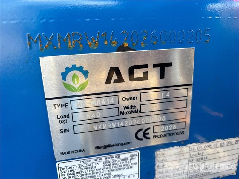 AGT MX-MRW14 Mini Skid Steer Loader (Unused) لوادر انزلاقية التوجيه