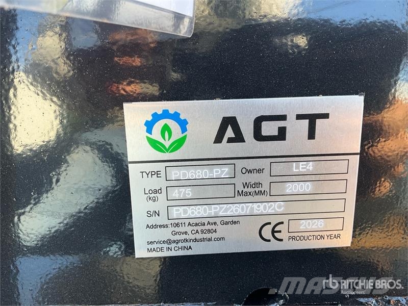 AGT PD680-PZ Skid Steer Post Driver (Unused) Fencing equipment