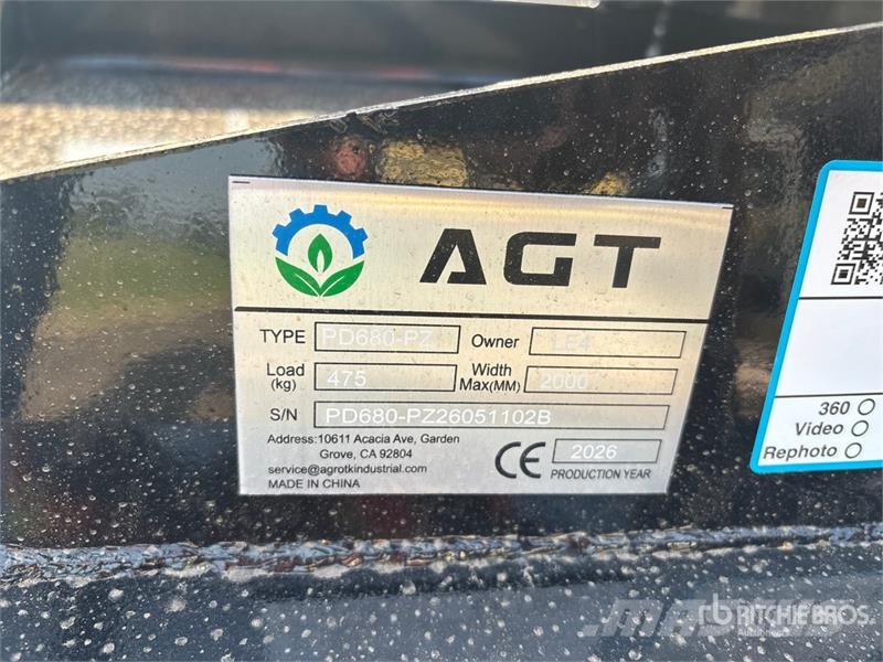 AGT PD680-PZ Skid Steer Post Driver (Unused) Fencing equipment