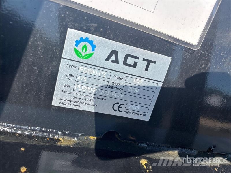 AGT PD680-PZ Skid Steer Post Driver (Unused) Fencing equipment