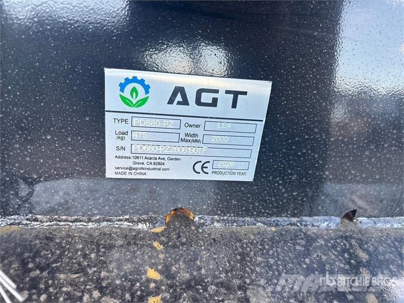 AGT PD680-PZ Skid Steer Post Driver (Unused) Fencing equipment