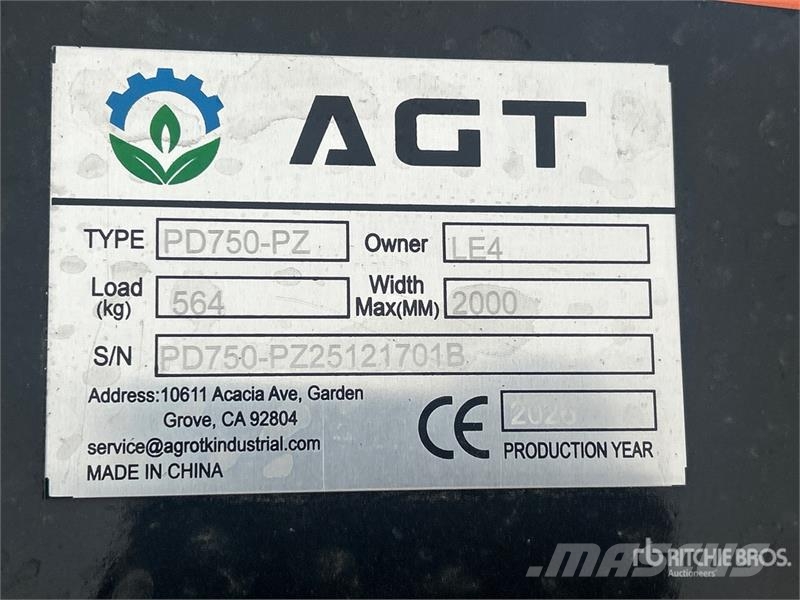 AGT PD750-PZ Skid Steer Post Driver (Unused) Karja-aidat