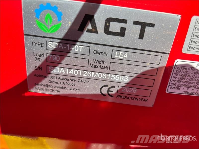 AGT SDA140T Mini Compact Track Loader (Unused) Lietoti riteņu kompaktiekrāvēji