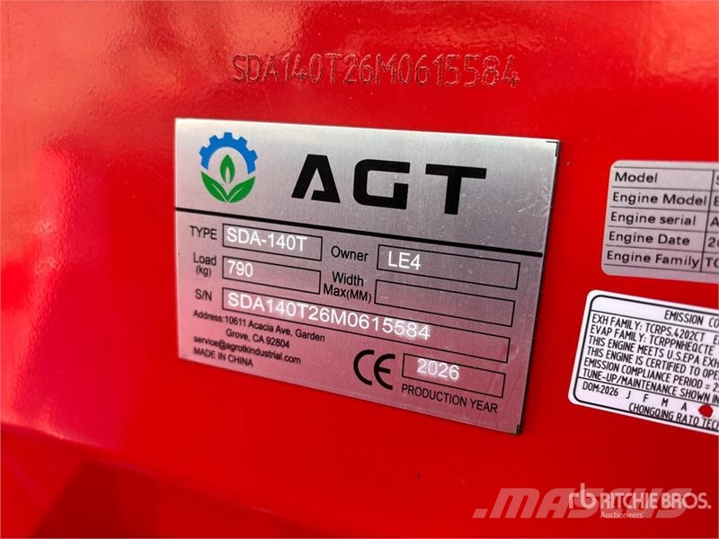 AGT SDA140T Mini Compact Track Loader (Unused) Skid steer mini utovarivači