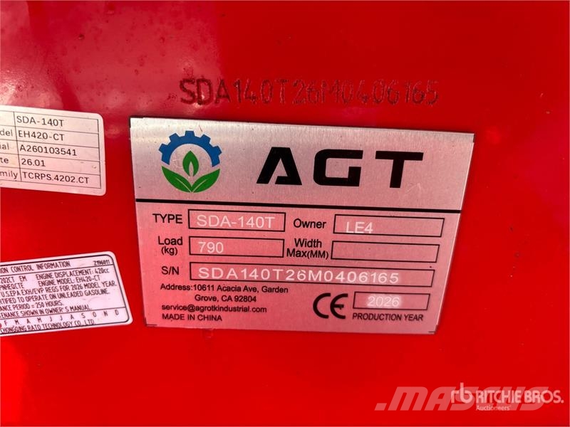 AGT SDA140T Mini Compact Track Loader (Unused) Skid steer loaders