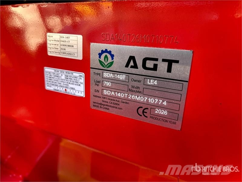 AGT SDA140T Mini Compact Track Loader (Unused) Kompaktrakodók