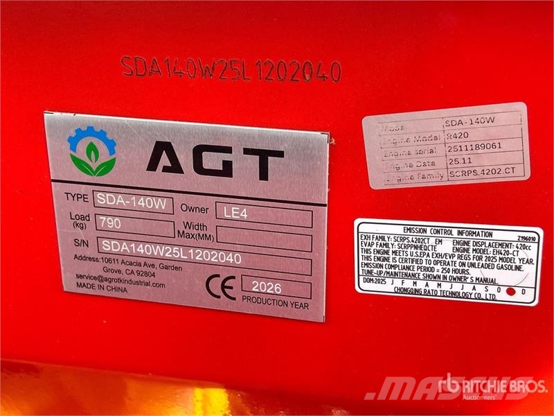 AGT SDA140W Mini Wheel Loader (Unused) Hjullastere