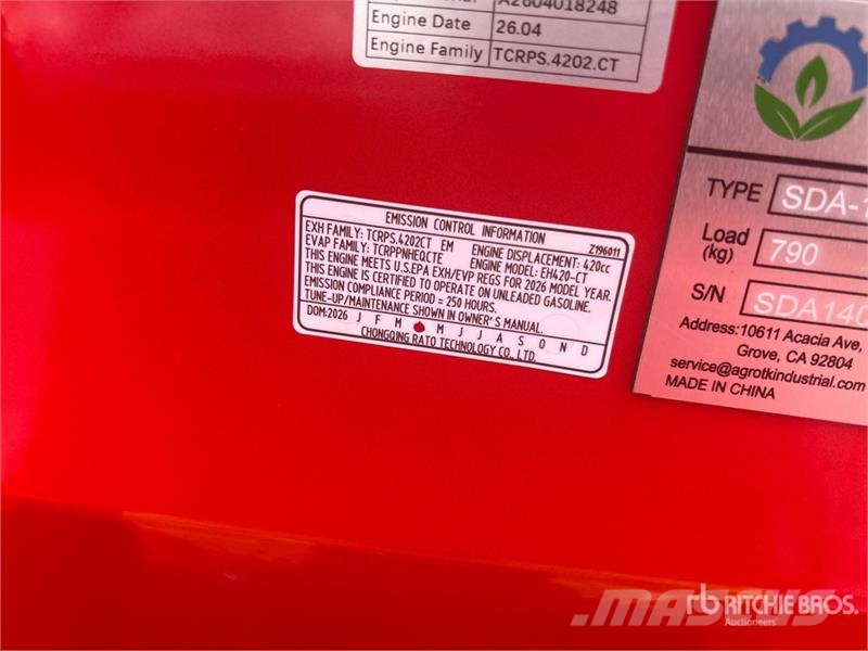 AGT SDA140W Wheel Loader (Unused) Pale gommate