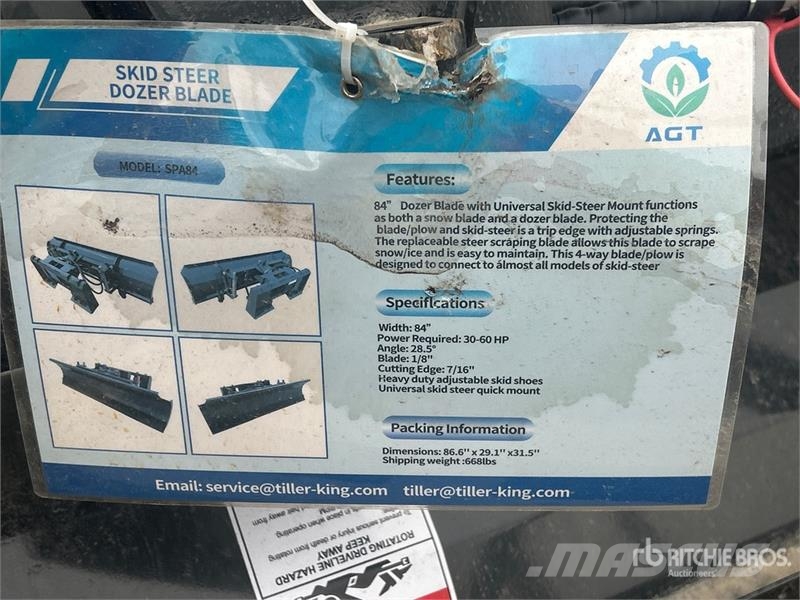 AGT SPA84 84 in Dozer Blade Πτερύγια