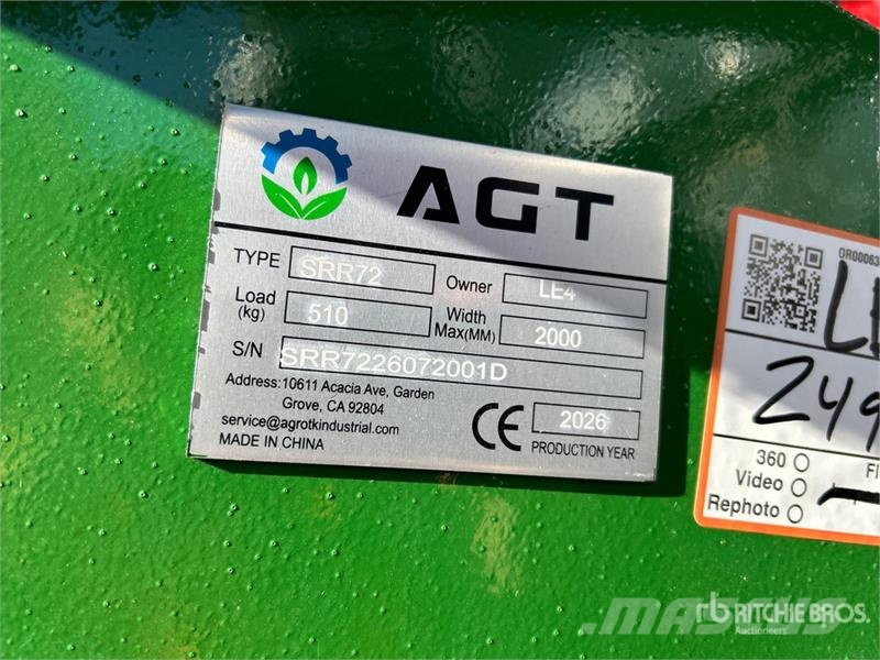 AGT SRR72 72 in Root Skid Steer Grapple (Unused) Αρπάγες