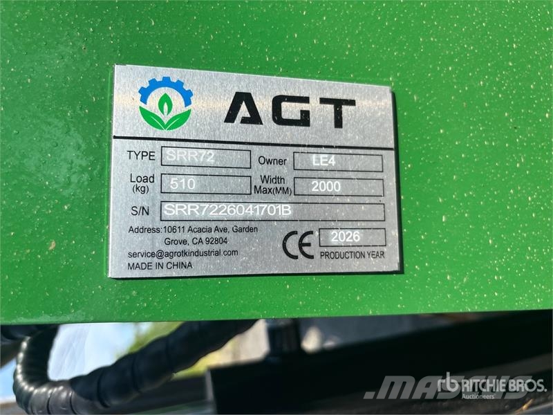 AGT SRR72 72 in Skeleton Skid Steer Grapple Bucket (Un Gribere
