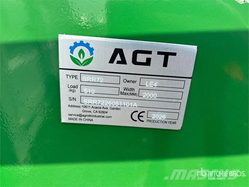 AGT SRR72 72 in Skeleton Skid Steer Grapple Bucket (Un Grijpers