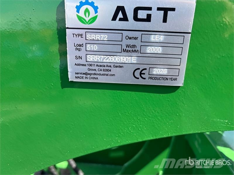 AGT SRR72 72 in Skid Steer Grapple Bucket (Unused) Grijpers