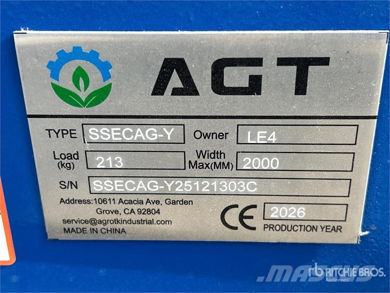 AGT SSECAG-Y Skid Steer Auger (Unused) Τρυπάνια