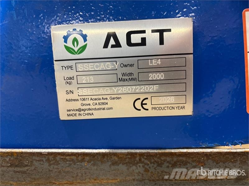 AGT SSECAG-Y Skid Steer Auger (Unused) Perforatrici
