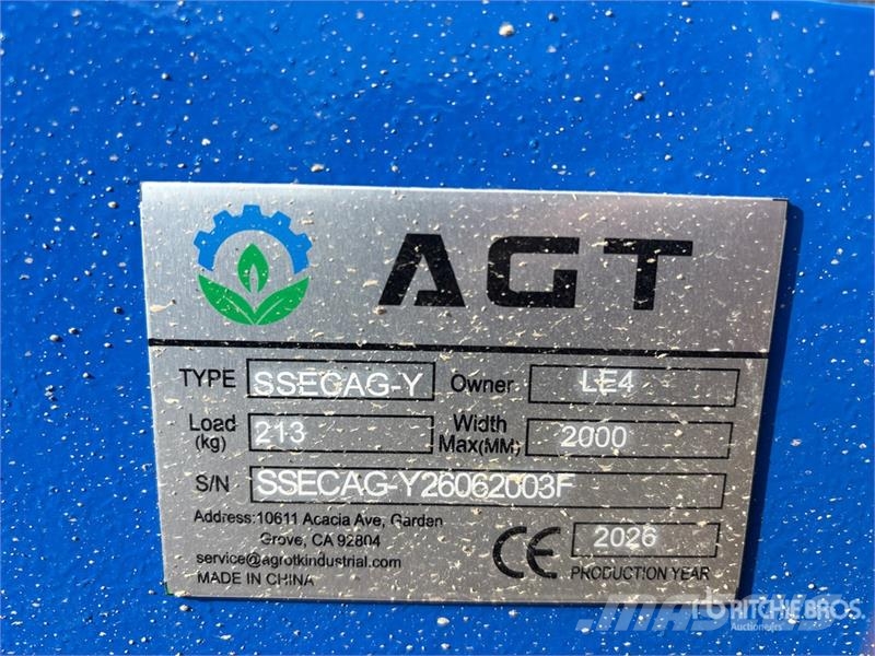 AGT SSECAG-Y Skid Steer Auger (Unused) Taladros