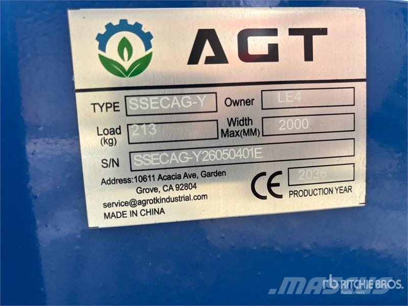 AGT SSECAG-Y Skid Steer Auger (Unused) Sėjamosios