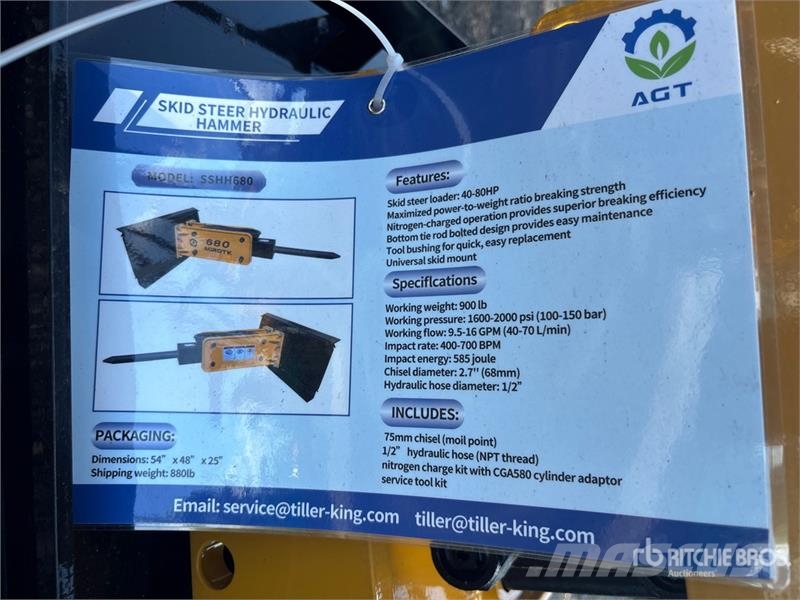 AGT SSHH680 Skid Steer Breaker (Unused) Hammers / Breakers