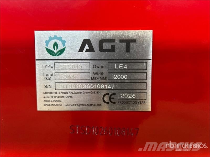 AGT STSD10 3-Point & Skid Steer Seeder (Unused) Taladros