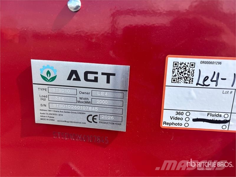 AGT STSD10 3-Point & Skid Steer Seeder (Unused) Perforatrici