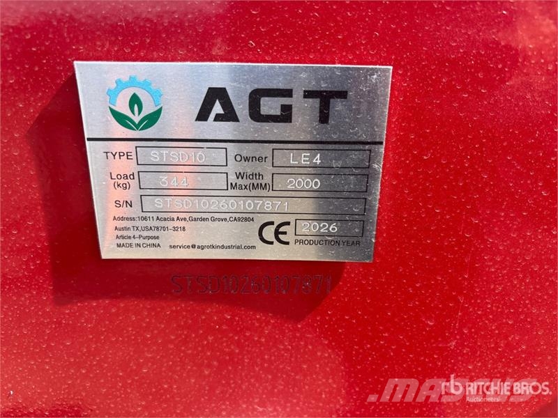AGT STSD10 3-Point & Skid Steer Seeder (Unused) Perforatrici