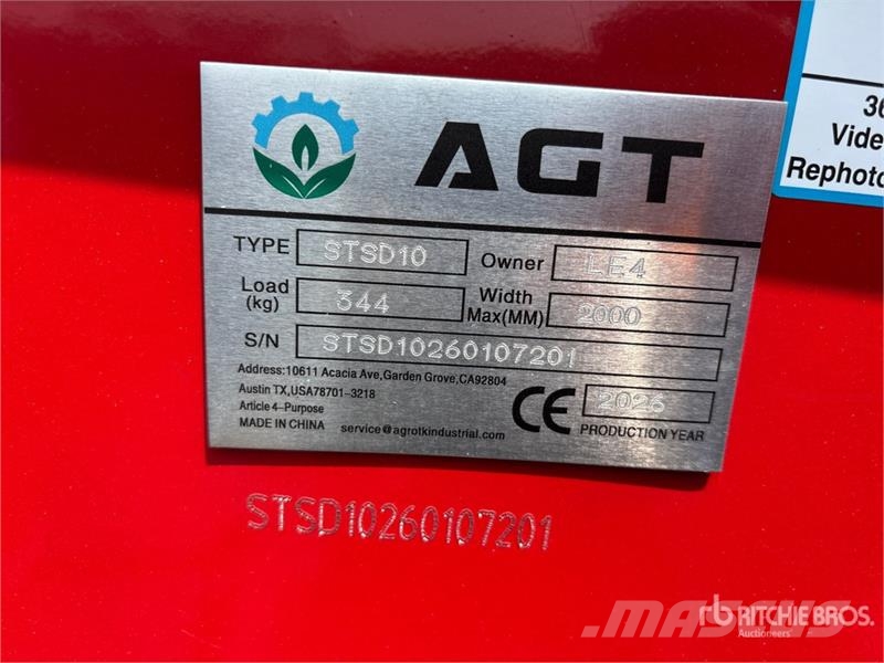 AGT STSD10 3-Point & Skid Steer Seeder (Unused) Sembradoras