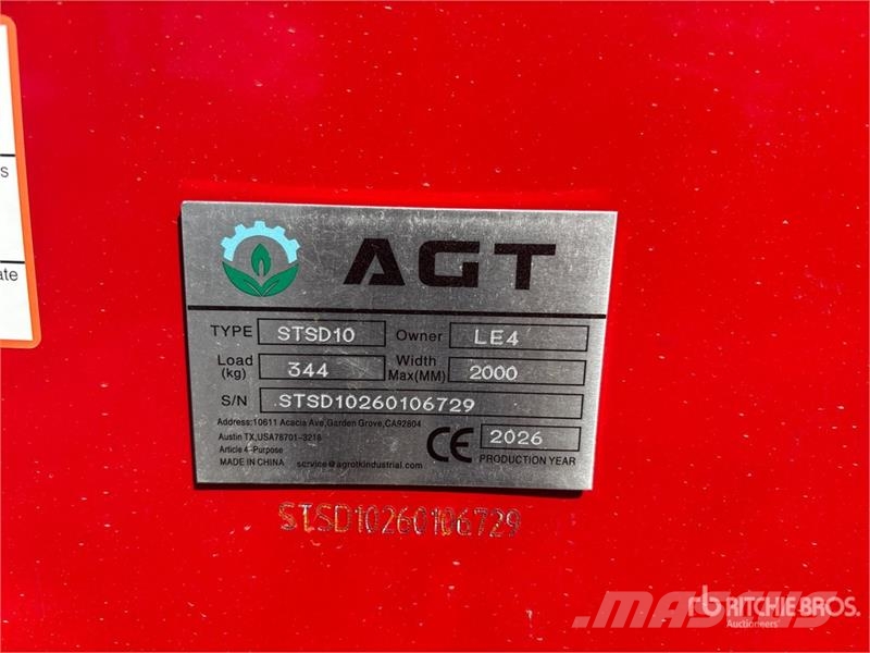 AGT STSD10 3-Point & Skid Steer Seeder (Unused) Mechanické sejačky