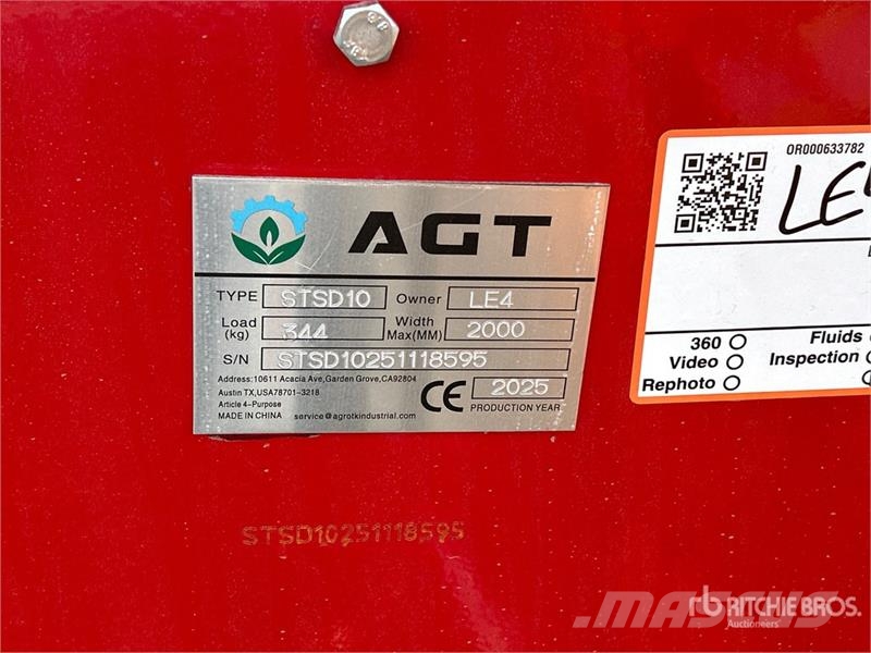 AGT STSD10 64 in 3-Point & Skid Steer Seeder مثاقيب