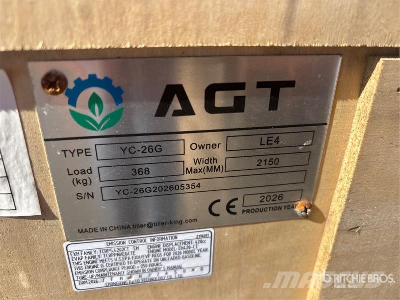 AGT YC-26G Portable Sawmill (Unused) Saeveskid
