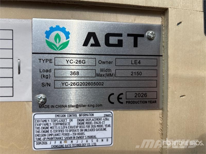 AGT YC-26G Portable Sawmill (Unused) Zaagmachines