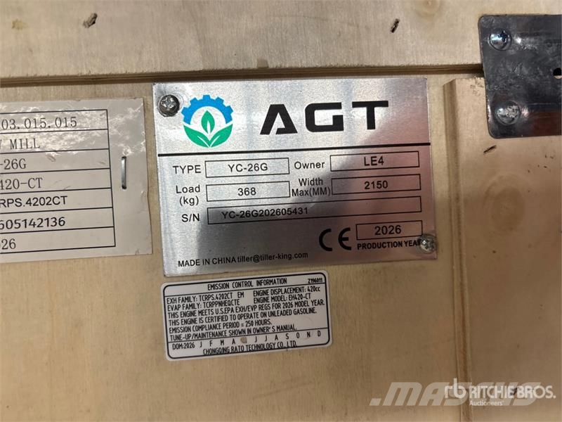 AGT YC-26G Portable Sawmill (Unused) 锯木机械