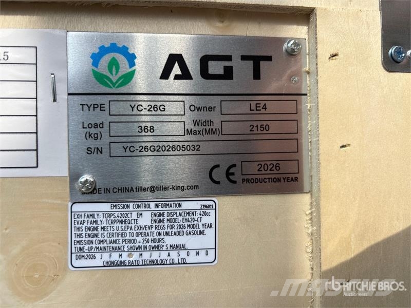 AGT YC-26G Portable Sawmill (Unused) Zaagmachines