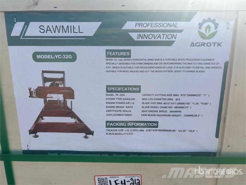 AGT YC32-G Portable Sawmill (Unused) Sawmills