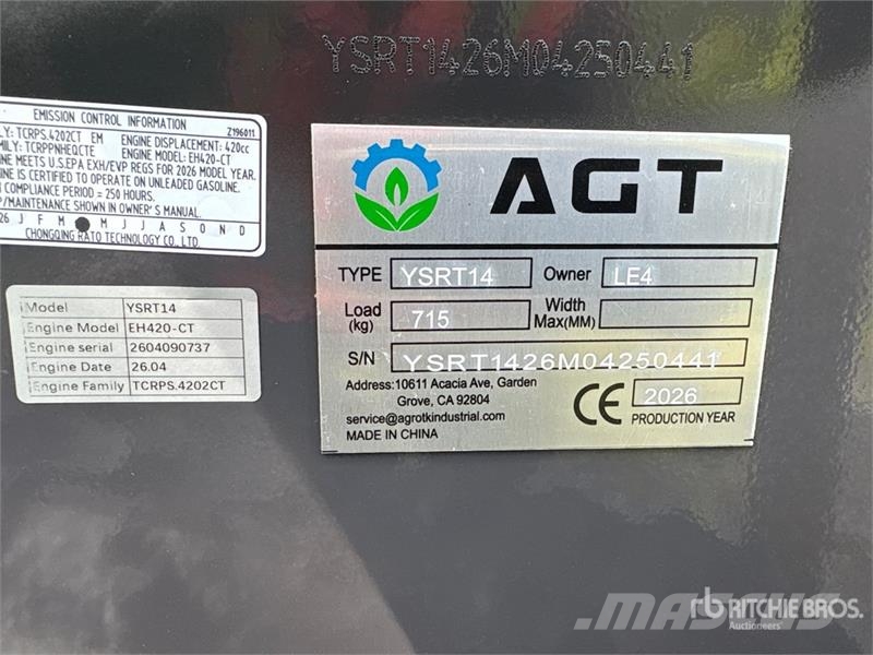 AGT YSRT14 Skid steer loderler