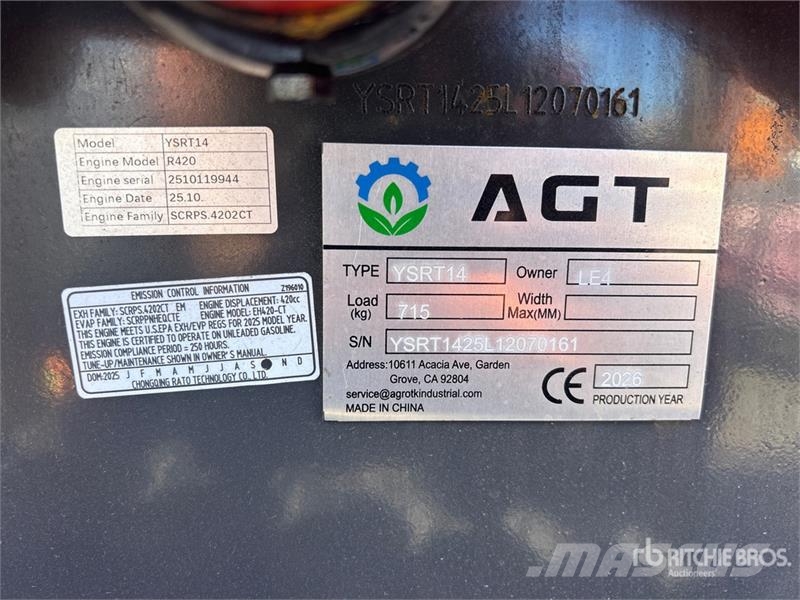 AGT YSRT14 Skid steer loaders