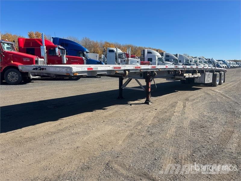 Alutrec 52 ft T/A Flatbed Trailer Planhengere