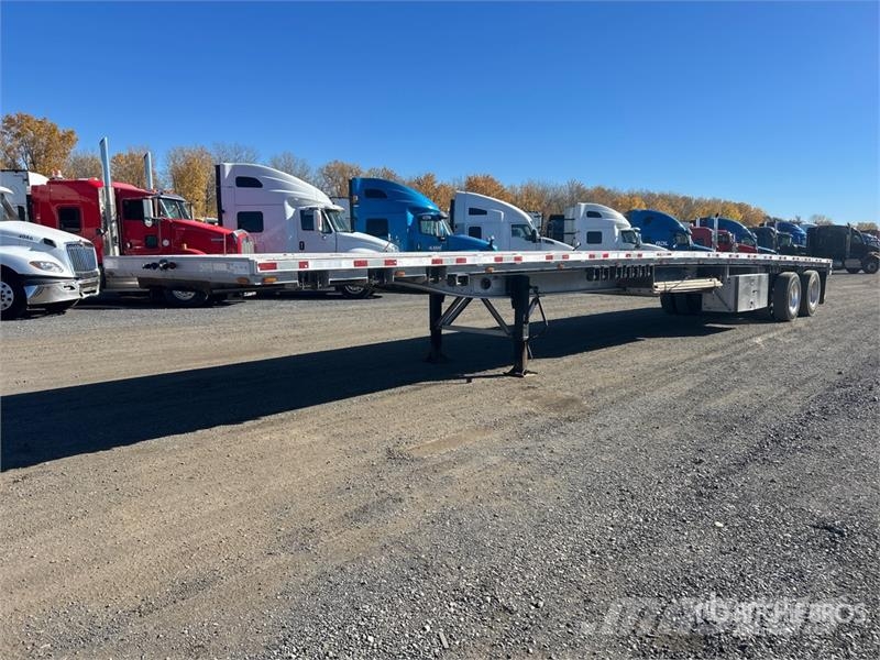 Alutrec 52 ft T/A Flatbed Trailer Planhengere