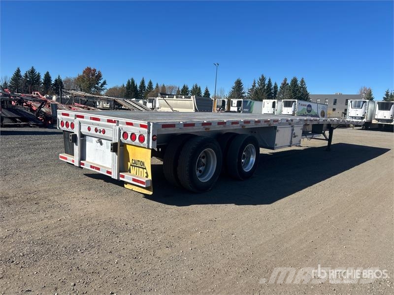 Alutrec 52 ft T/A Flatbed Trailer Planhengere