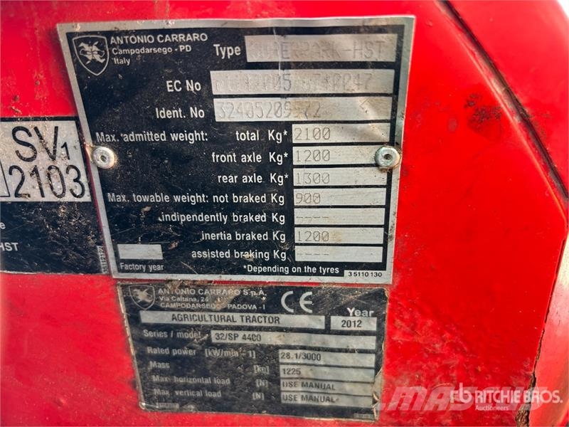 Antonio Carraro SP440 Sidewalk Plow Muud osad