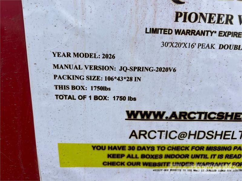 Arctic Shelter 20 ft x 30 ft Double Truss Storage Building (Unuse المباني الإطار الصلب